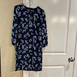 Lauren Ralph Lauren 4P blue floral midi dress‎